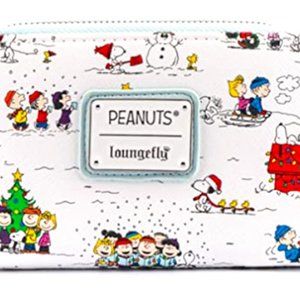 Loungefly Peanuts Happy Holidays All-Over-Print Ziparound Wallet